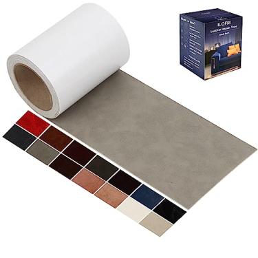 Imagem de ILOFRI Fita de reparo de couro liso de 7,5 x 152 cm para assento de carro, kit de reparo de couro autoadesivo e vinil para móveis, sofás, estofados, interior, assento de barco, sofá - cinza claro 2