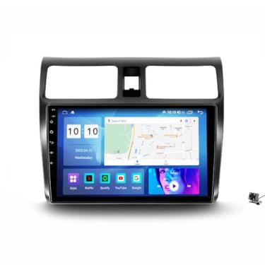 Imagem de ottspu Estéreo veicular com carro sem fio para Android Auto 22 cm, tela sensível ao toque, Bluetooth para Suzuki Swift 3 2003-2010, carregamento rápido, subwoofer, Wi-Fi, GPS Navi, SWC, câmera de