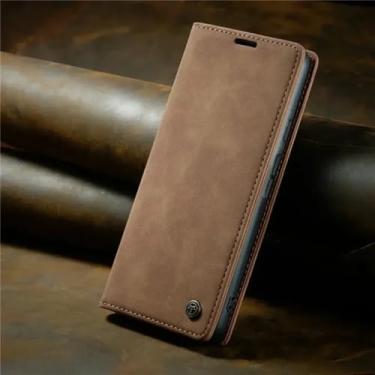 Imagem de Capa carteira magnética de couro para Xiaomi 13T Pro 13 Lite Capa para telefone para Redmi Note 13 Pro Plus 13C 13 4G Capa flip, marrom, para RedmiNote13ProPlus5G