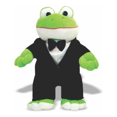 Imagem de Pelúcia Sapo Noivo P/Buquê Buquet Casamento 25 Cm