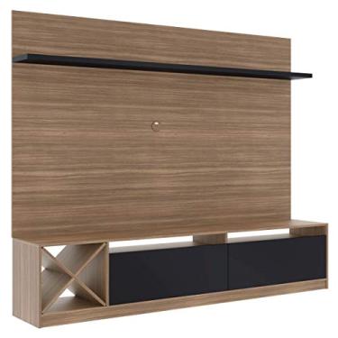 Imagem de Estante Home para TV 50" com 2 Portas e Adega Quiditá Montana/Preto