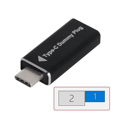 Imagem de Adaptador USB-C CY Adaptador de exibição virtual Tipo-C USB-C DDC EDID Plugue fictício Headless Ghost Display Emulador 1920x1080p@60Hz