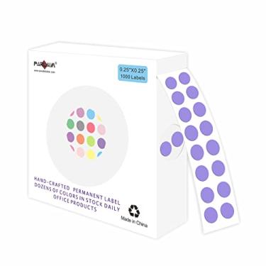 Imagem de PARLAIM Adesivos de ponto de código de cor de 0,63 cm, 1000 adesivos rolo de etiqueta de codificação para escritório, sala de aula de estudantes (lavanda)