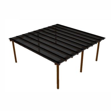 Imagem de Kit Policarbonato Fume 6mm 6,00m X 6,00m - Perfis Naturais