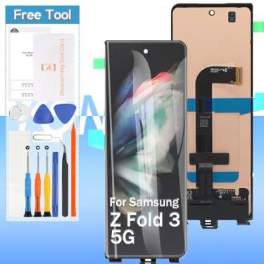 Imagem de Original para Samsung Galaxy Z Fold 3 5G Tela LCD Substituição Display SM-F926 F926B F926U F926N | Preto | Ferramentas Incluídas (Exterior Pequeno Frontal)
