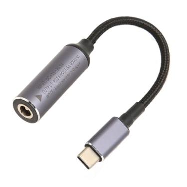 Imagem de Cabo DC para USB C de 100 W, Cabo de Nylon Tipo C para DC5525 Com Entrada Fêmea Longa de 6,8 pol. Com Chip PD para Tablets, Smartphones, Laptops, Carregadores Portáteis