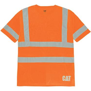 Imagem de Caterpillar Camiseta masculina Hi-vis Class III, Laranja de alta visibilidade, 3G