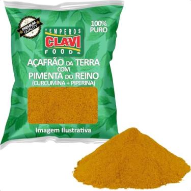 Imagem de Açafrão da Terra Cúrcuma Pimenta do Reino Pó 1Kg Clavi Shop | Alta Absorção e Saúde