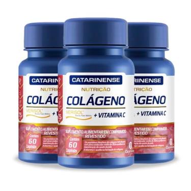 Imagem de Kit 3 Colágeno Verisol + Vitamina C Catarinense 60 Comprimidos