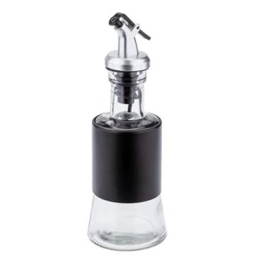 Imagem de Weck Galheteiro 200 ML Corpo de Vidro e A?o Inox Pintado 18 x 6,5Cm Preto