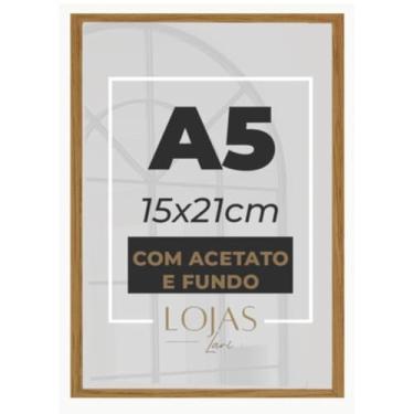 Imagem de 1 Moldura A5 Para Quadro Foto Poster Acetato 15x21 Cm (Marrom)