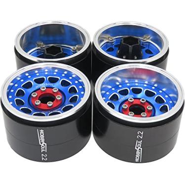 Imagem de hobbysoul Wide 1.57'' (40mm) 2.2 Beadlock Wheels Adjustable 4 Offsets Rims for Gen8 Everest gen 7 Pro / SCX10 Capra Wraith / TRX4 AMG 6x6, (4-Pack)