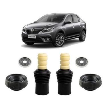 Imagem de Par Kit Coxim Amortecedor Dianteiro Logan 2015 2016 2017 18 - Qualykit