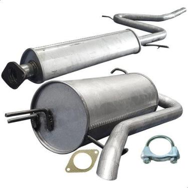 Imagem de Kit Escapamento Abafador + Silencioso Palio Weekend 1.8 8v - ScapJá