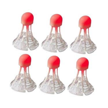Imagem de Fancyes 6Pcs Petecas com Luz À Prova de Vento Badminton Ao Ar Livre Resistente ao Desgaste Luzes LED Petecas de Badminton para Parques Exercício, Vermelho