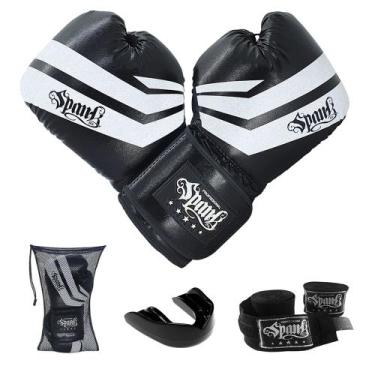 Imagem de KIT Treino Boxe CONFY Spank - Preto, 14 oz