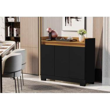 Imagem de Rack Aparador Buffet Cantinho Café Retrô 3 Portas Ryzen Novo Modelo La