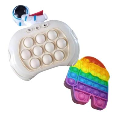 Imagem de KIT Pop It Eletrônico Anti Stress Sensorial de Astronauta + Pop It Fidget Colorido Anti-Stress