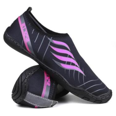 Imagem de Sapatilha Nautica Híbrida Treino Ciclismo Aquabike - New Stylus, Rosa,