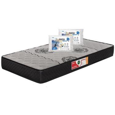 Imagem de Kit Colchão Solteiro Prorelax Espuma D45 18x88cm - Jade + Travesseiro 