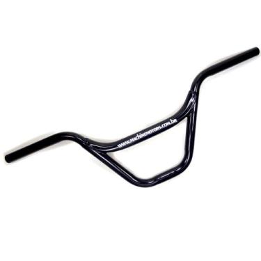 Imagem de Guidão Alto com Travessa Cross Action 22.2mm Aço Preto - Machine Motor