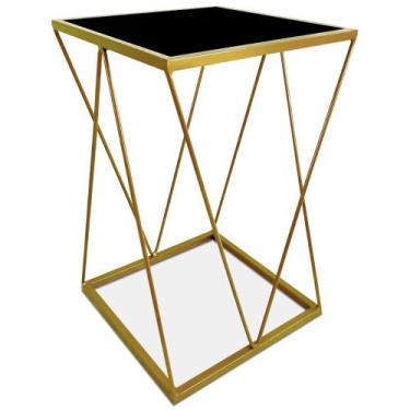 Imagem de Mesa De Canto Alta Modelo Industrial Wire Lateral Decoração Para Sala 