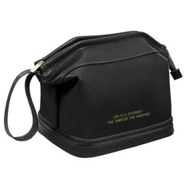 Imagem de Necessaire de Maquiagem Feminina Espaçosa Viagem Bloqueira Dupla Camad