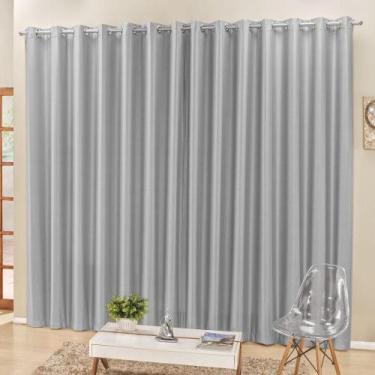 Imagem de Cortina 3M Quarto Escritório Semiblackout Trilho Comum Cinza - Casa Sh