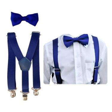 Imagem de Kit Suspensório E Gravata Borboleta Juvenil Criança 10 a 16 Anos - MCO