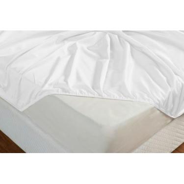 Imagem de Lençol Solteiro S/ Elástico Percal 230 Fios Algodão Branco - Armazem d