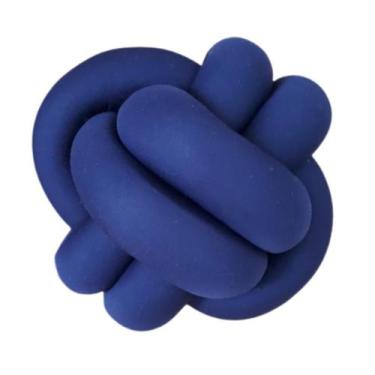 Imagem de Almofada Nó Escandinavo Decorativa Luxo 35cm Azul Marinho - NILVA GARC