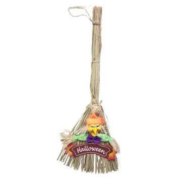 Imagem de Enfeite Decorativo Vassoura De Bruxa Para Porta Halloween - D Presente