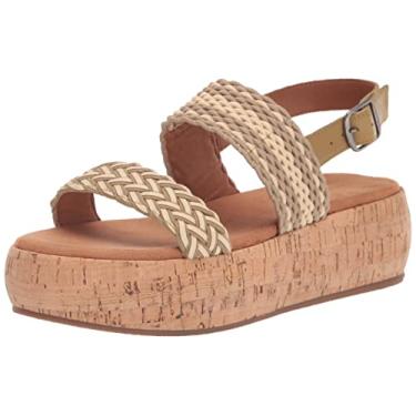Imagem de Lucky Brand Sandália feminina com plataforma trançada Jadiel, Semente de erva-doce, 35