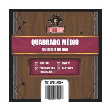 Imagem de Sleeve Quadrado Médio 80x80mm - Bucaneiros - Bucaneiros Jogos