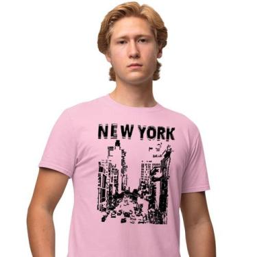 Imagem de Camisa Camiseta Estampada Masculina em Algodão 30.1 New York City - Ge