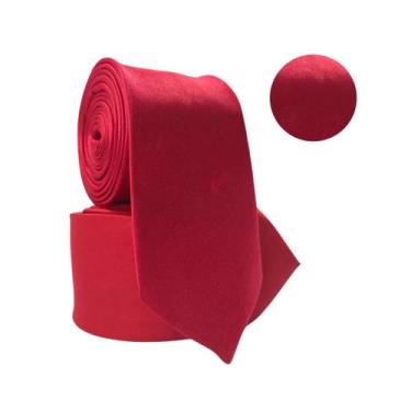 Imagem de 10 Gravatas Social Vermelha Lisa Casamento - Rpires