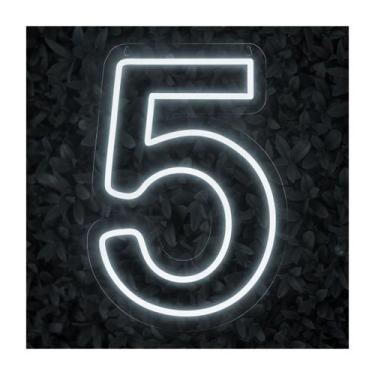 Imagem de Luminoso Numero Neon Led 50 Cm Festa De 0 A 9 - Art Studio Design, 5, 