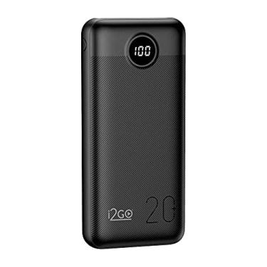 Imagem de I2GO, Carregador Portátil (Power Bank) Ultra Rápido 20000mAh, Power Delivery 20W, 2 Saídas USB + 1 Saída/Entrada USB-C, Preto, i2GO PRO