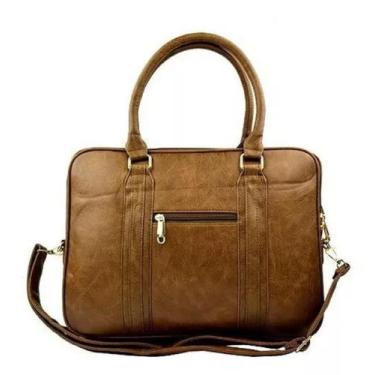 Imagem de Pasta Bolsa Executiva Feminina Suporte para Notebook - Fany, Caqui