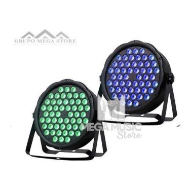 Imagem de 2 Canhao Refletor Led Par 64 Rgb 54 Leds Triled 3w - SANY,  Bivolts