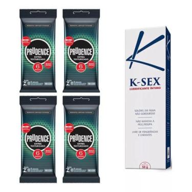 Imagem de Kit 24 Preservativo Extra Texturizado  + Lubrificante - Prudence