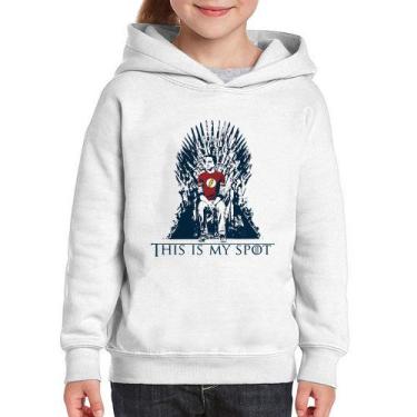 Imagem de Moletom Infantil This Is My Spot - Foca na Moda, Branco, 6