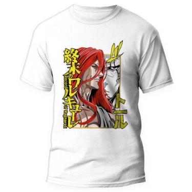 Imagem de Camiseta Camisa Record Of Ragnarok Anime 5 - Kamisetas Otaku, Branco, 