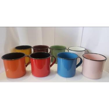 Imagem de Caneca P/ Moscow Mule Esmaltada cor sortidos kit 8 unidades - Metallou