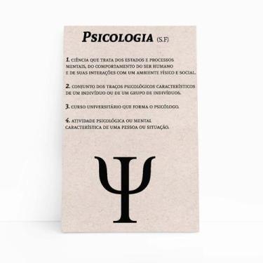 Imagem de Psicologia Dicionário Minimalista Quadro Canvas 60x40cm - PlimShop