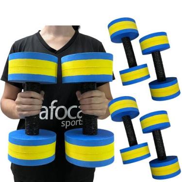 Imagem de Kit 2 Pares Halteres de Hidroginástica Redondo em EVA DF4017-AZ 3-4Kg 