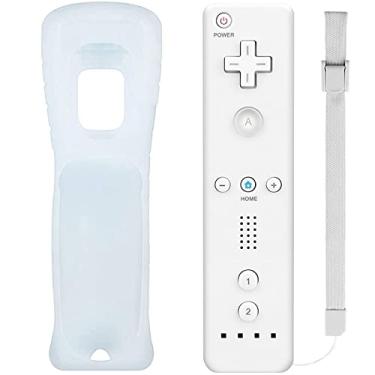 Imagem de Tam88 Wii Controllers, Wii Remote, Replacement Wii Remote Controller for Nintendo Wii/Wii U, with Silicone Case & Wrist Strap (White)