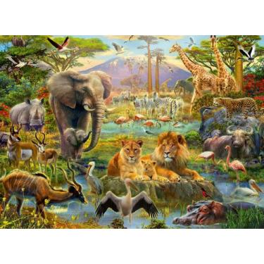 Imagem de Quebra-Cabeça Ravensburger Animals of The Savannah - 200 Peças