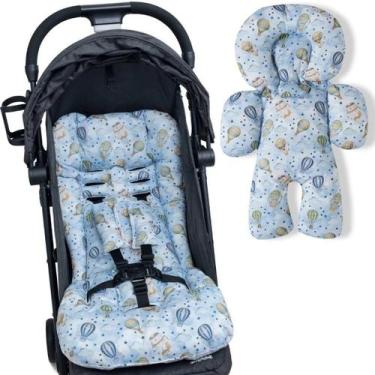Imagem de Kit 1 almofada para carrinho 1 bebê conforto - balões peri - CLICK TUD