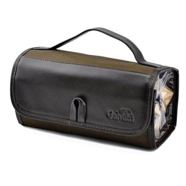 Imagem de Bolsa / Necessaire RUSSI em Nylon c/ Couro Galvani, Marrom café